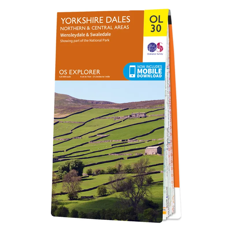 OS Explorer Map OL30 - Yorkshire Dales - Northern and Central Areas